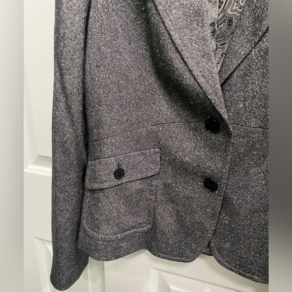 Talbots Grey Blazer Size 10 Petite - Picture 2 of 9